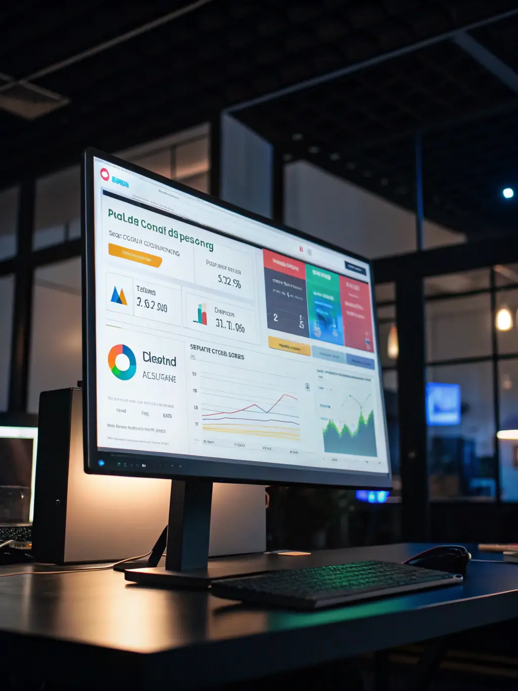 An image of a computer screen displaying a Google Ads dashboard with campaign metrics, showcasing effective ad management.