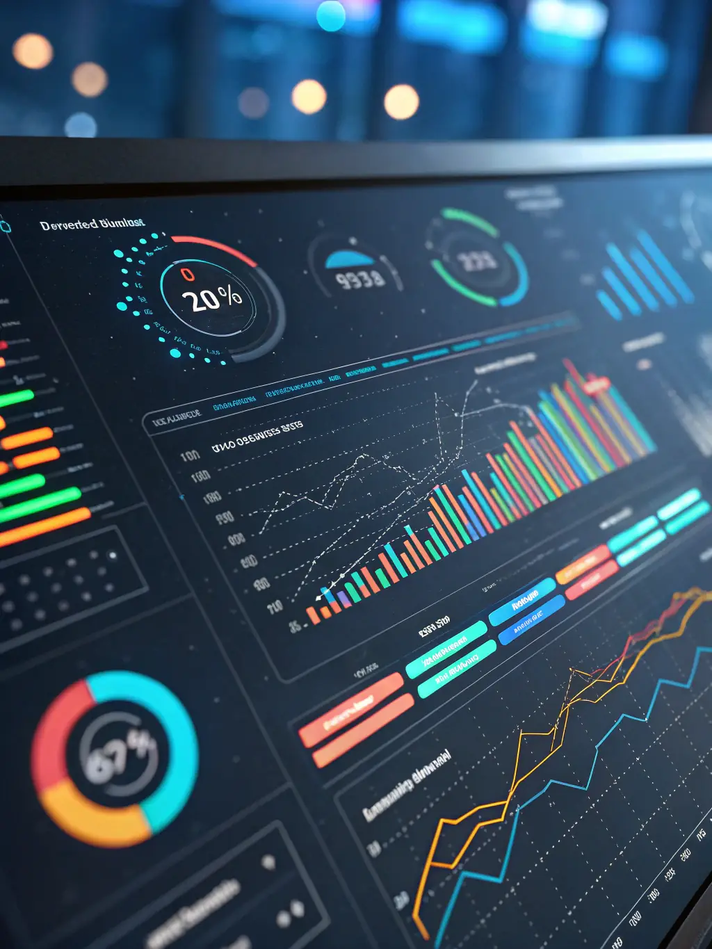 A visually appealing graphic representing data analysis and insights, showcasing Optimizra's data-driven decision-making process.